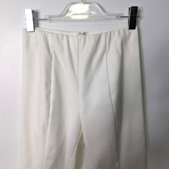 Rag & Bone Simone Snap White Ankle Pants Back Zip Cropped Slim Fit Size 6 - Picture 10 of 11